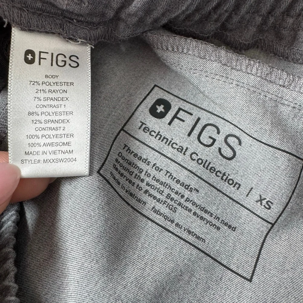 Set of 2 FIGS Tansen Graphite Gray Green Jogger Scrub Pants XS Men’s